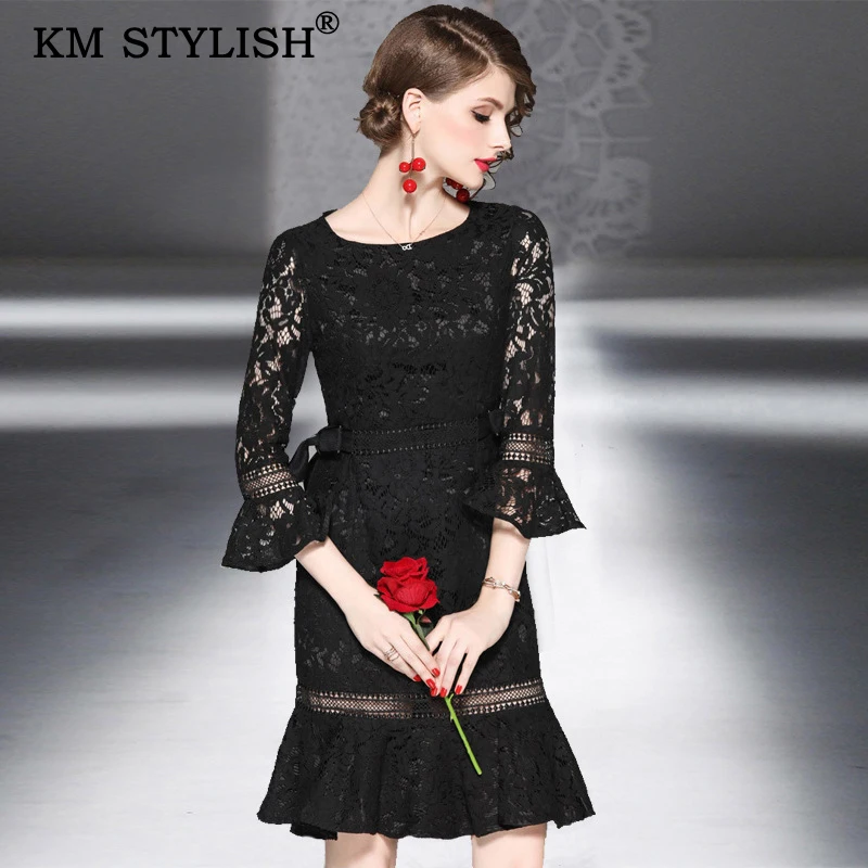 Платье С Кружевными Расклешенными Рукавами Купить