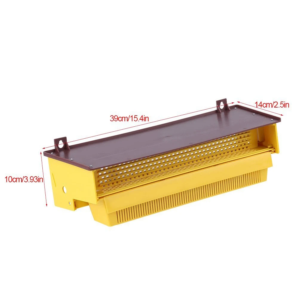 

NOCM-Beekeeping Plastic Pollen Trap Yellow with Removable Ventilated Pollen Tray Pollen Collector Supplies Tools, 39 x 14 x 10