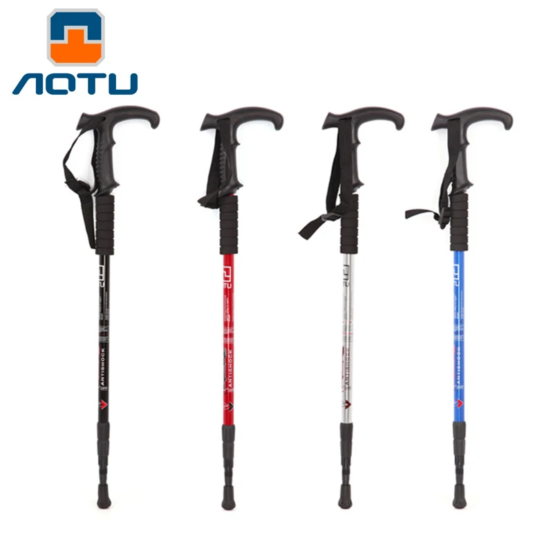 Buy Aluminum Alloy Stick For Nordic Walking Cane For Elderly Retractable Hiking