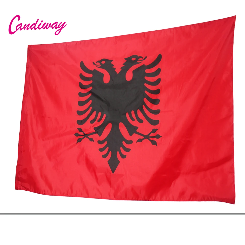 

Albania Flag Double Headed Eagle OUTDOOR INDOOR BANNER ALBANIAN Arms 90*150cm National Flag parade/Festival/Home Decoration
