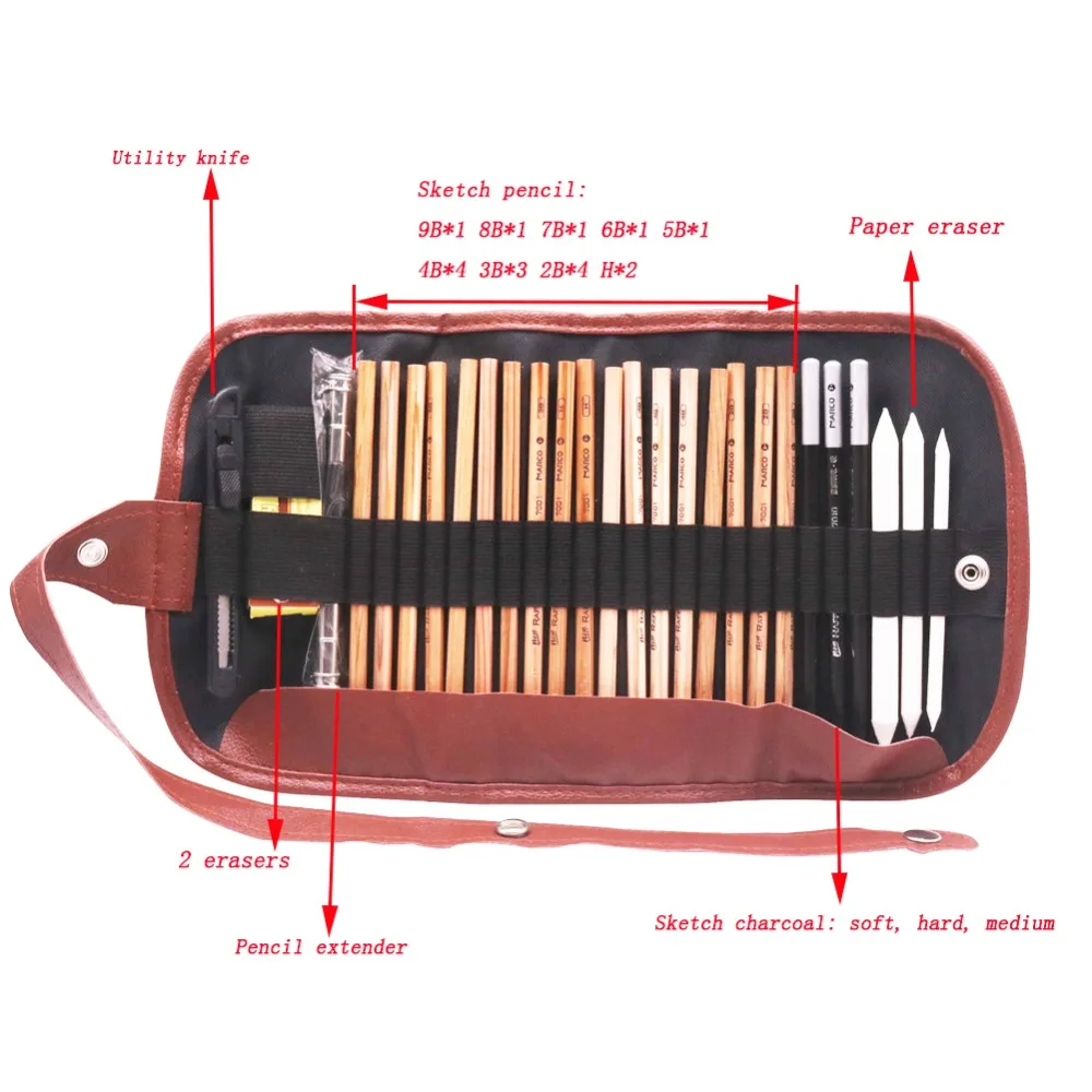 1 шт., Марка 18, набор карандашей для эскизов, набор для рисования, набор для любителей живописи, набор для начинающих, содержащий эскиз, угольные товары для рукоделия