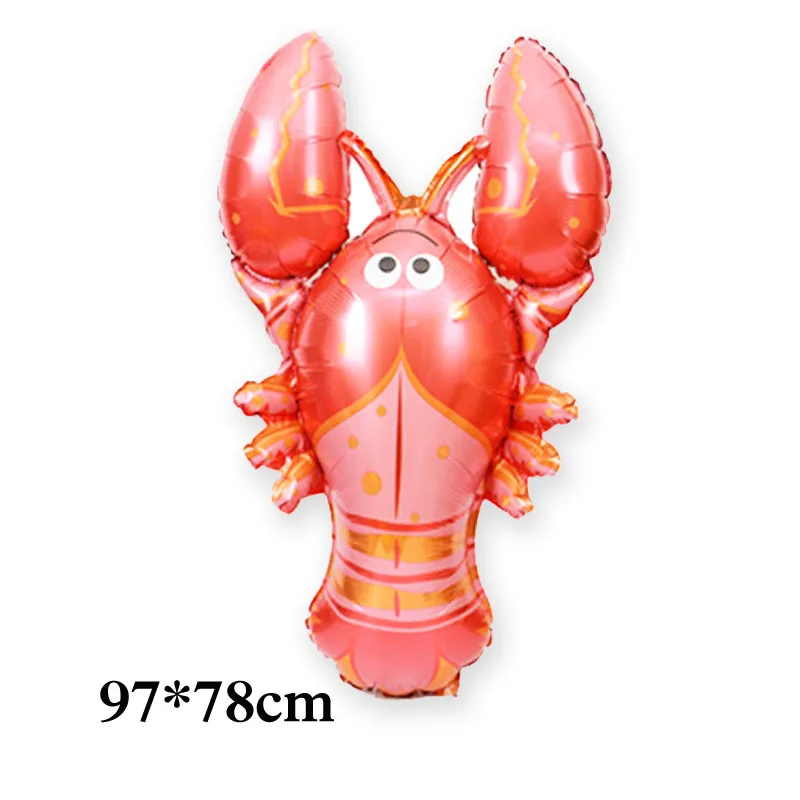1pc lobster 97*63 см большие размеры рыбы фольги воздушные шары для детей игрушечный воздушный шар нерегулярные Акула гелий праздничные надувные шары и вечерние украшения - Цвет: 1pc lobster
