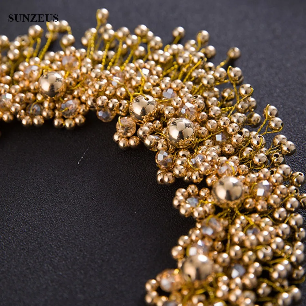 Hand-made Bridal Headwear Bride Wedding Crown Women Formal Party Hair Accessory Stunning Pearls Elegant Hairwear