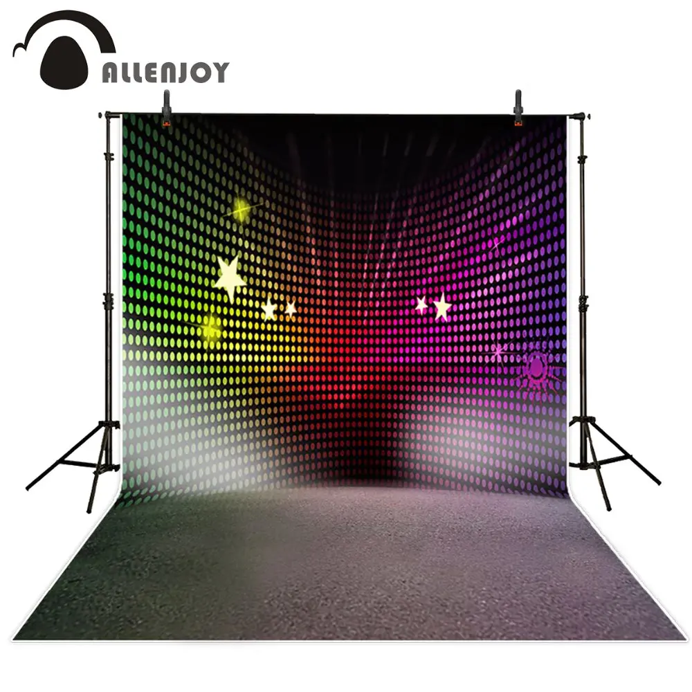 

Allenjoy Professional Photography Backdrops disco theme DJ music cool masquerade stars dots dressing prom background photophone