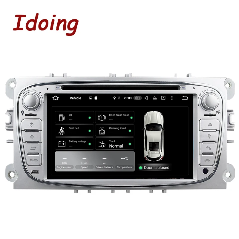 Clearance Idoing Steering-Wheel 2Din Android6.0 For Ford Focus Mondeo S-Max 2GB+16G Car DVD Multimedia Player Built-in 3G Dangle Radio TV 3