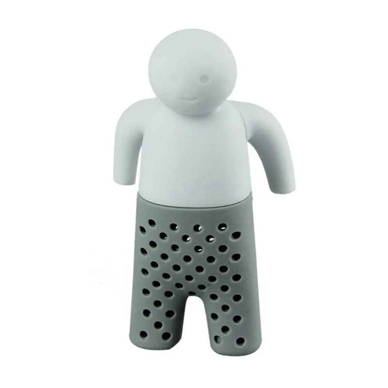 

Unique Funny Human Shape Silicone Tea Strainers Infuser Filter Teapot Teabags Tea Sets Tea & Coffee Drinkware