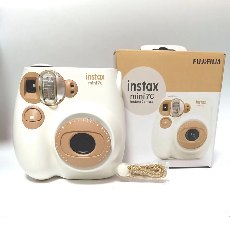 Оригинальная мгновенная фотокамера Fuji Fujifilm Instax Mini 7C фотопленка молочного цвета