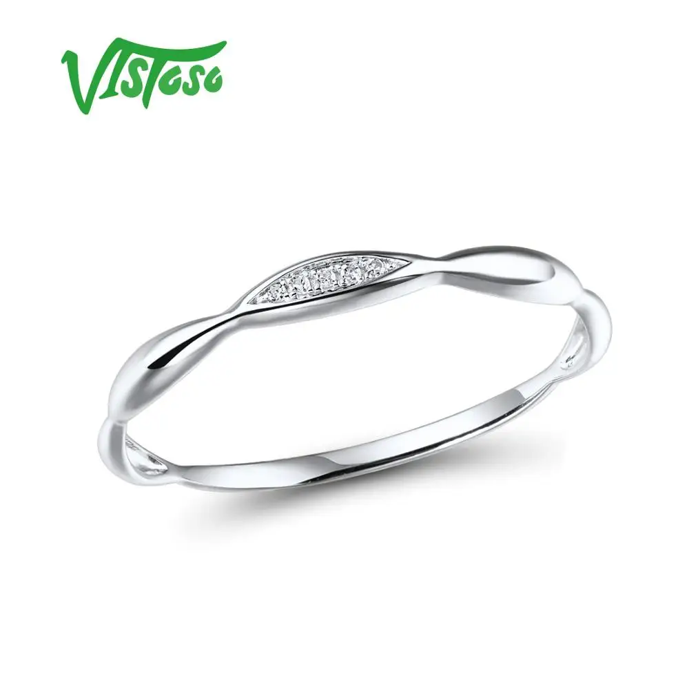 VISTOSO Gold Rings For Women Genuine 14K Yellow/White Gold Ring Shiny Diamond Promise Engagement Rings Anniversary Fine Jewelry 3