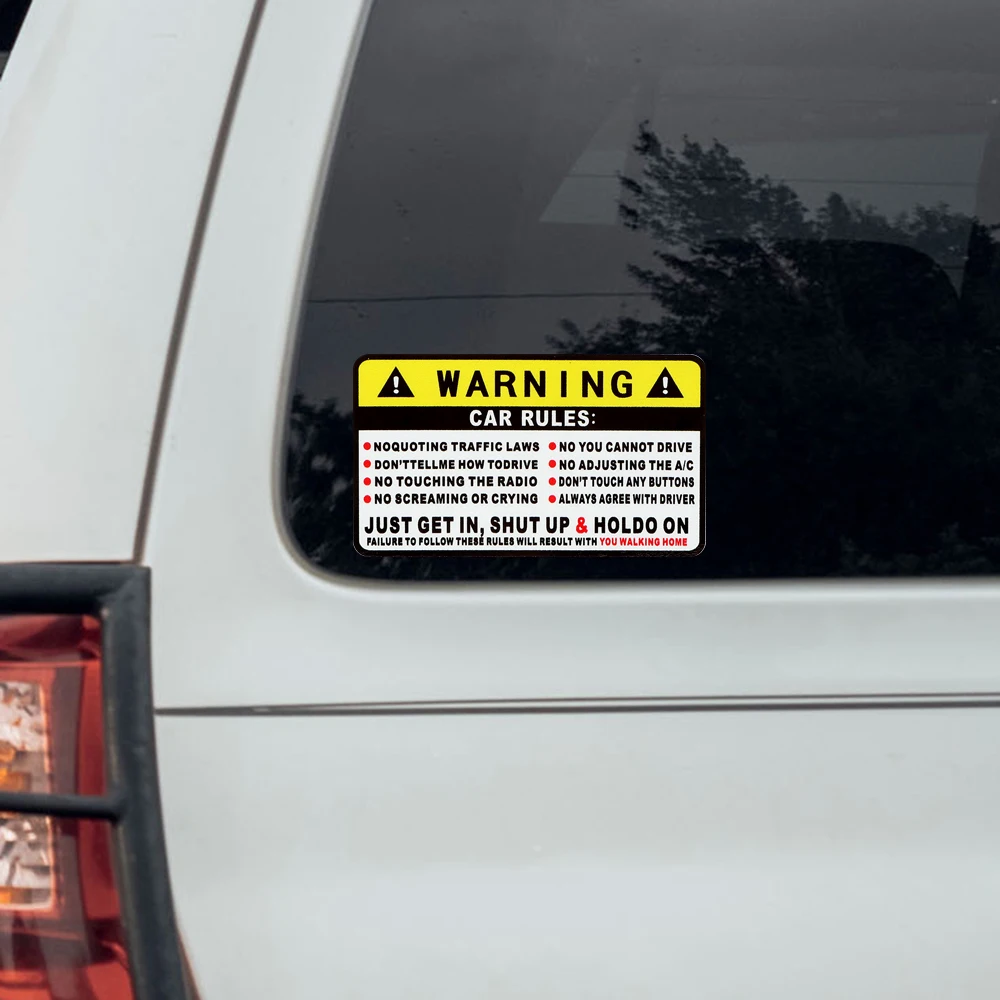 

Auto Safety Warning Rules Car Sticker for peugeot 207 107 polo renault captur opel toyota aygo opel astra h bmw f30 e36