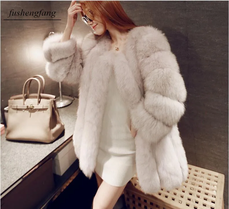 M XXXL Artificial fur winter fur 2016 new fashion Korean women's coat