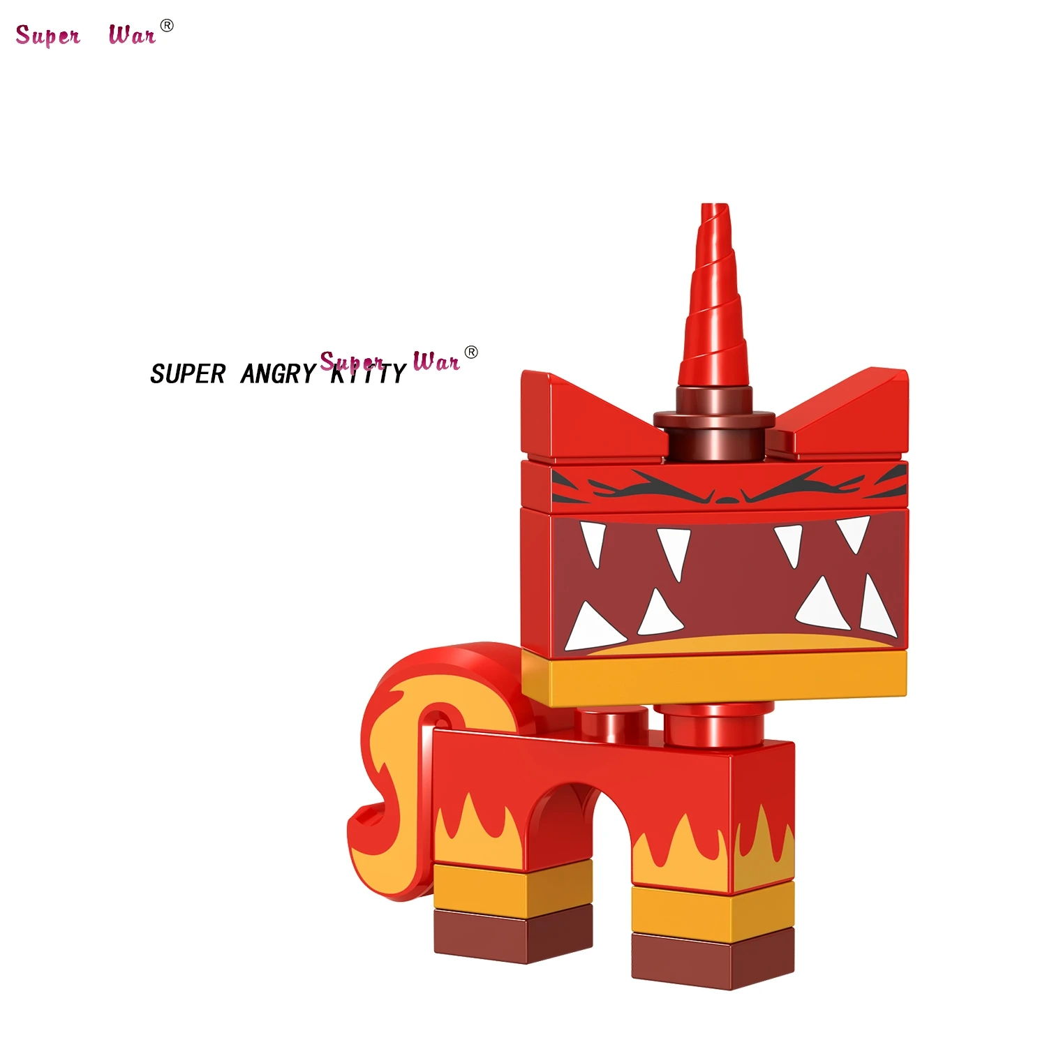 Один строительные блоки мультфильм фильм кирпичи Unikitty Super Angry Astro Queasy Biznis Единорог Kitty игрушки для детей - Цвет: JL006