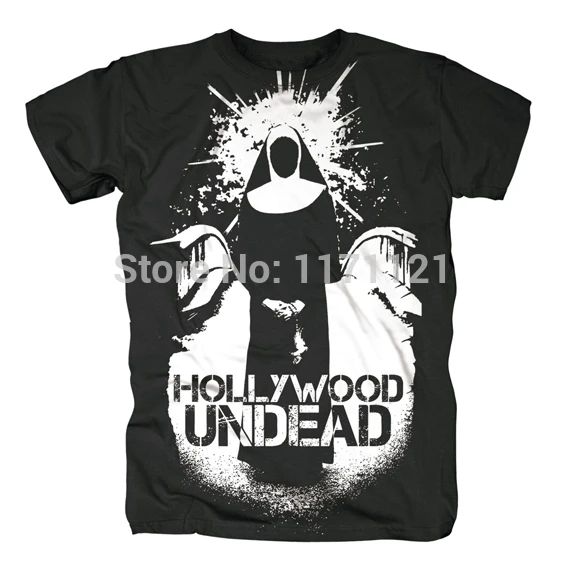 

Bloodhoof HOLLYWOOD UNDEAD - NUNS CRUNK Heavy Metal, Rap-Metal, Rap-Rock Men's Black T-shirt cotton Asian Size