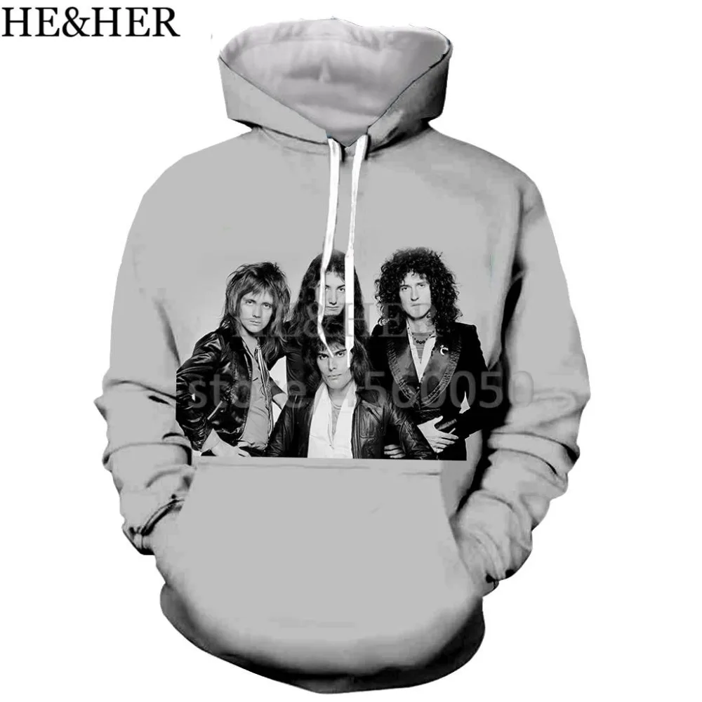 Download Queen band 3D printed men hooded hoodie sweatshirt fashion ...