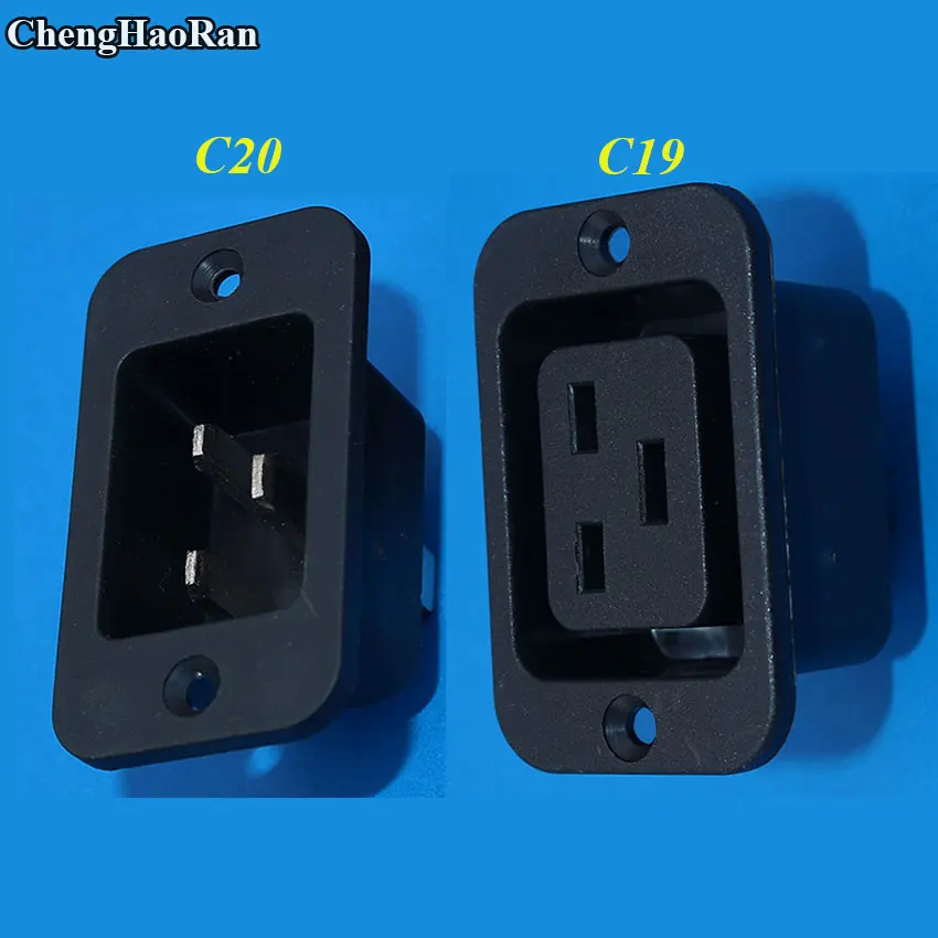 ChengHaoRan AC 250V 16A IEC 320 C19 C20 Панельное крепление разъем|socket connector|socket iecsocket p |