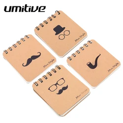 Umitive – Mini bloc notes à spirale avec poche supérieure, bloc notes pour notes, fournitures scolaires et de bureau 