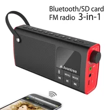 Avantree Portable Haut-Parleur 3-en-1 Bluetooth FM Radio SD Carte Lecteur En Plein Air Intérieur Un Seul Clic Entrée Remplaçable Battery-SP850
