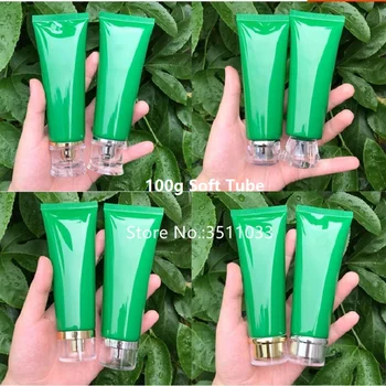 

30pcs 50pcs 100g Green Empty Cosmetic Soft Tube Plastic Screw Cap Cosmetic Face Cream Refillable Hose Bottle Lotion Package Tube