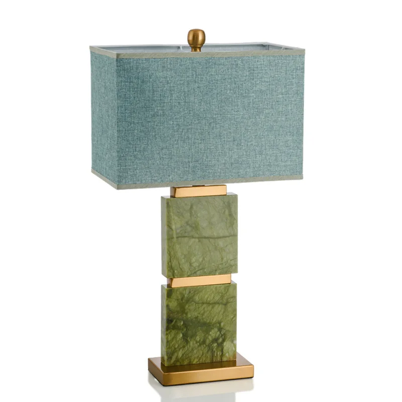 green marble table lamp