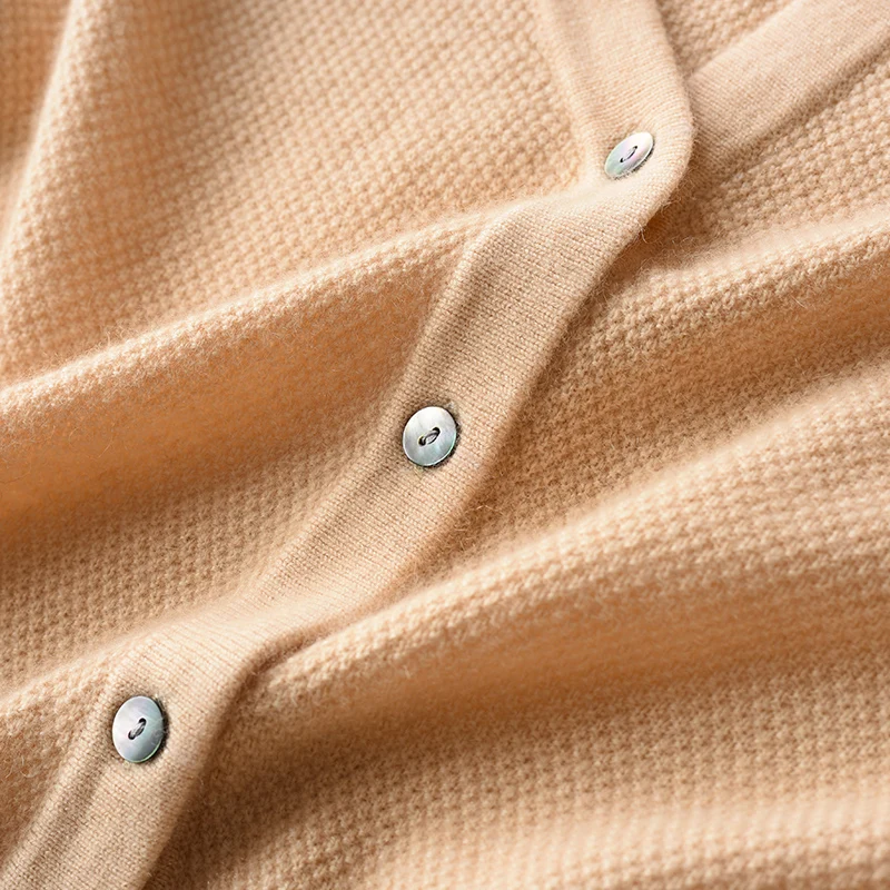 Women Cardigans 100% Pure Cashmere Knitwear Female