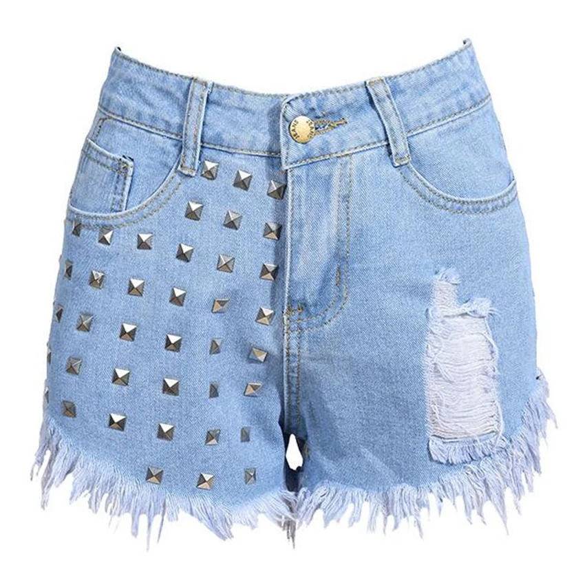 Summer New Vintage Denim Shorts Slim High Waise Wide Leg Jean Shorts