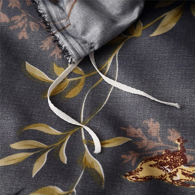 Современный стиль серый цвет постельное белье King size бронзовые цветы и птицы узор пододеяльник набор Изысканный Роскошный домашний текстиль