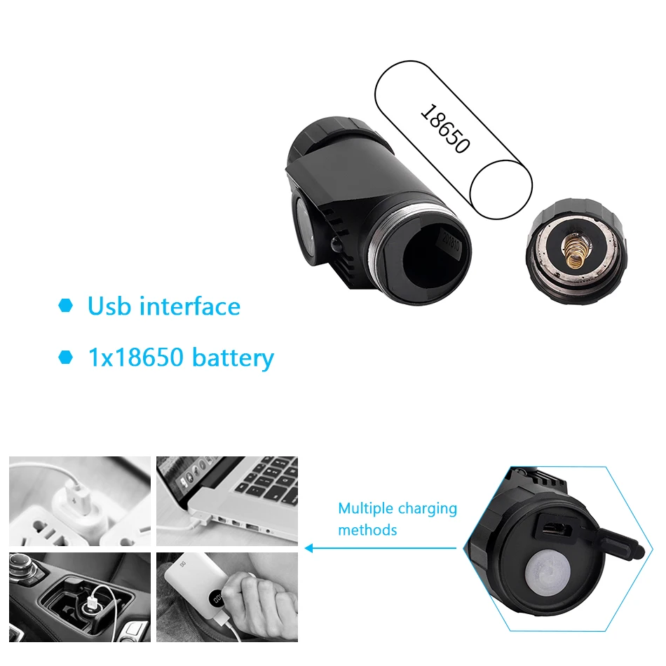 Lâmpada de Cabeça Led Mini Farol Sensor ir Usb Recarregável Farol Ultraleve t6 l2 Zoom à Prova d' Água 18650 Bateria Pequena Lanterna 22 t6 l2 zoom à prova dwaterproof água