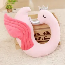 1 шт. 35x30 см Плюшевые игрушки розовый Фламинго куклы U-образные подушки моделирование Лебедь подушка для шеи изысканный Шить Полный обивка