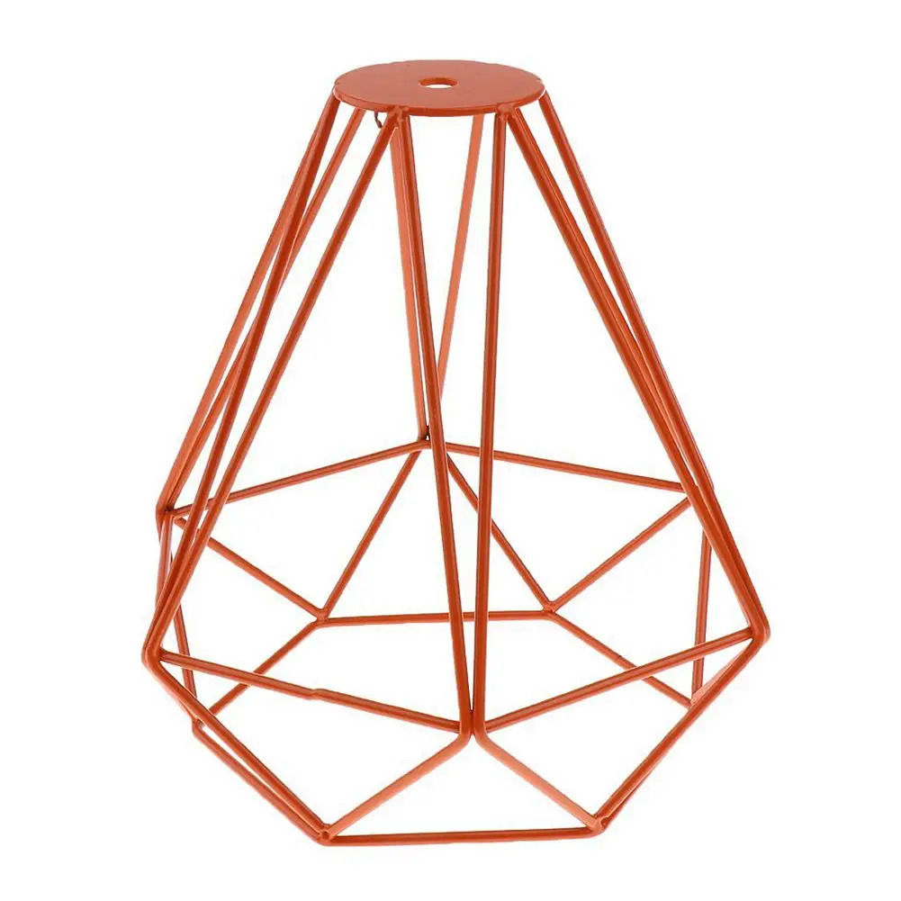 

DIY Vintage Metal Diamond Shape Pendant Ceiling Lamp Cage Lamp shade Lampshade Decor Orange/Red/Blue/Green/Golden/White/Yellow