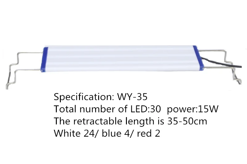 Аквариумный светодиодный светильник ing 21-60 см Высококачественный светильник для аквариума с выдвижными кронштейнами белый и синий светодиодный s подходит для аквариума - Цвет: WY-35