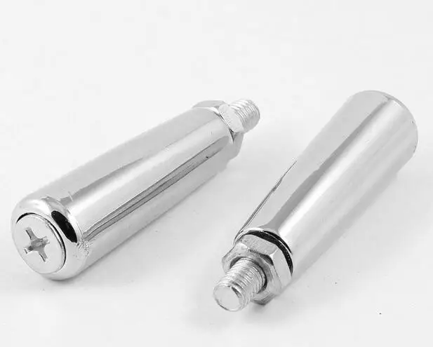 

2 PCS Silver Tone Metal M8 Thread Revolving Handle for Grinder