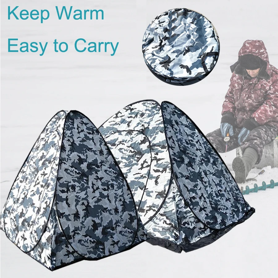 

Ultralight Single Person Ice Winter Shelter Fishing Warm Tent Automatic Outdoor Camping 1/3/4 Person Waterproof Hiking Bivouac