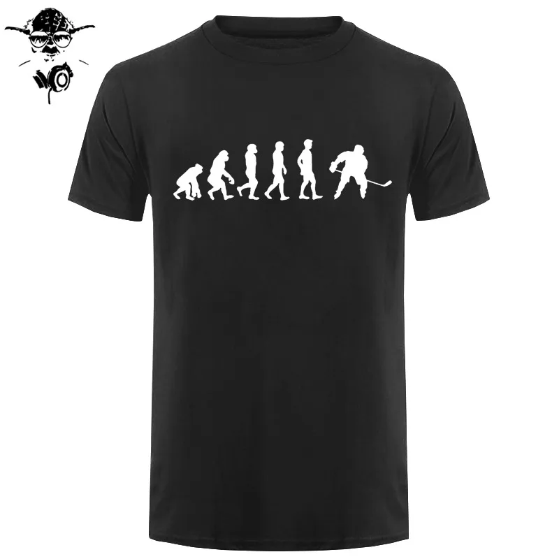 Evolution Of Ice Hockeyer, Молодежный топ, Клубная хлопковая футболка, забавные подарки на день рождения для ледяного хоккейного игрока, Мужская футболка с коротким рукавом, футболка