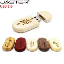 JASTER USB 3,0 высокоскоростной деревянный usb флеш-накопитель 4 ГБ 8 ГБ 16 ГБ 32 ГБ Флешка подарочная карта памяти u-диск гравировка логотипа на заказ