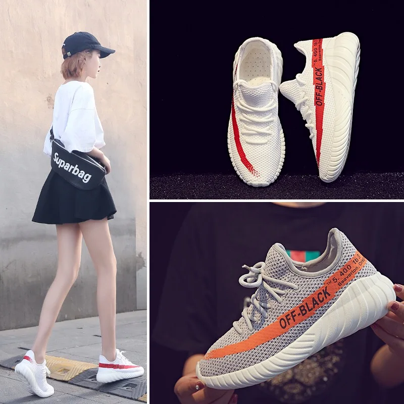 

Dumoo 2018Summer Shoes Women Sneakers White/Black Breathable Mesh Casual Shoes Female Leisure Mixed Colors Shoes Heel 3cm Size40