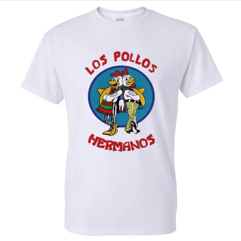 2019 Мужская модная рубашка с надписью во все тяжкие футболка LOS POLLOS Hermanos коротким