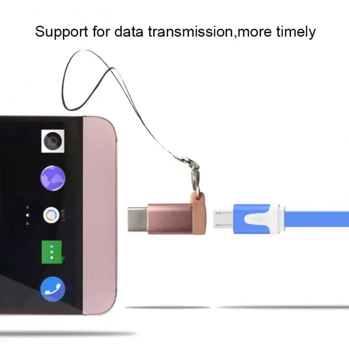 Etmakit 2 шт. usb type C к Micro USB адаптер алюминиевый Соединитель с брелком для samsung Galaxy S8 Macbook NK