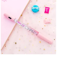 Креативная онлайн Волшебная красочная волшебная палочка Кристалл дрейф песок блеск гелевая ручка красивая девушка светильник