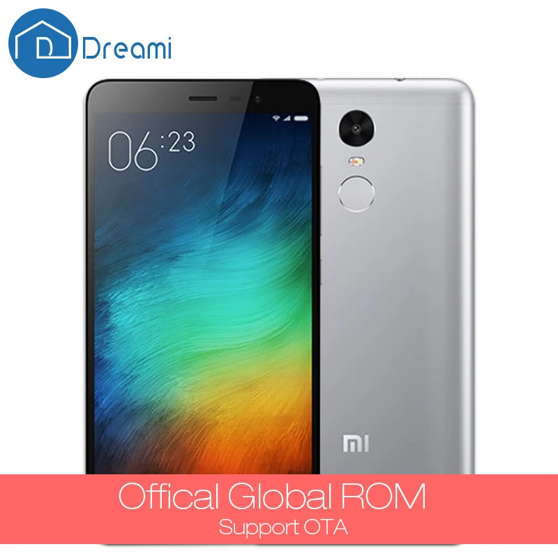  Dreami Original Xiaomi Cellphone Redmi Note 3 Pro Snapdragon 650 16GB ROM 2GB RAM 4050mAh 16MP 1080P Hexa Core Note3 
