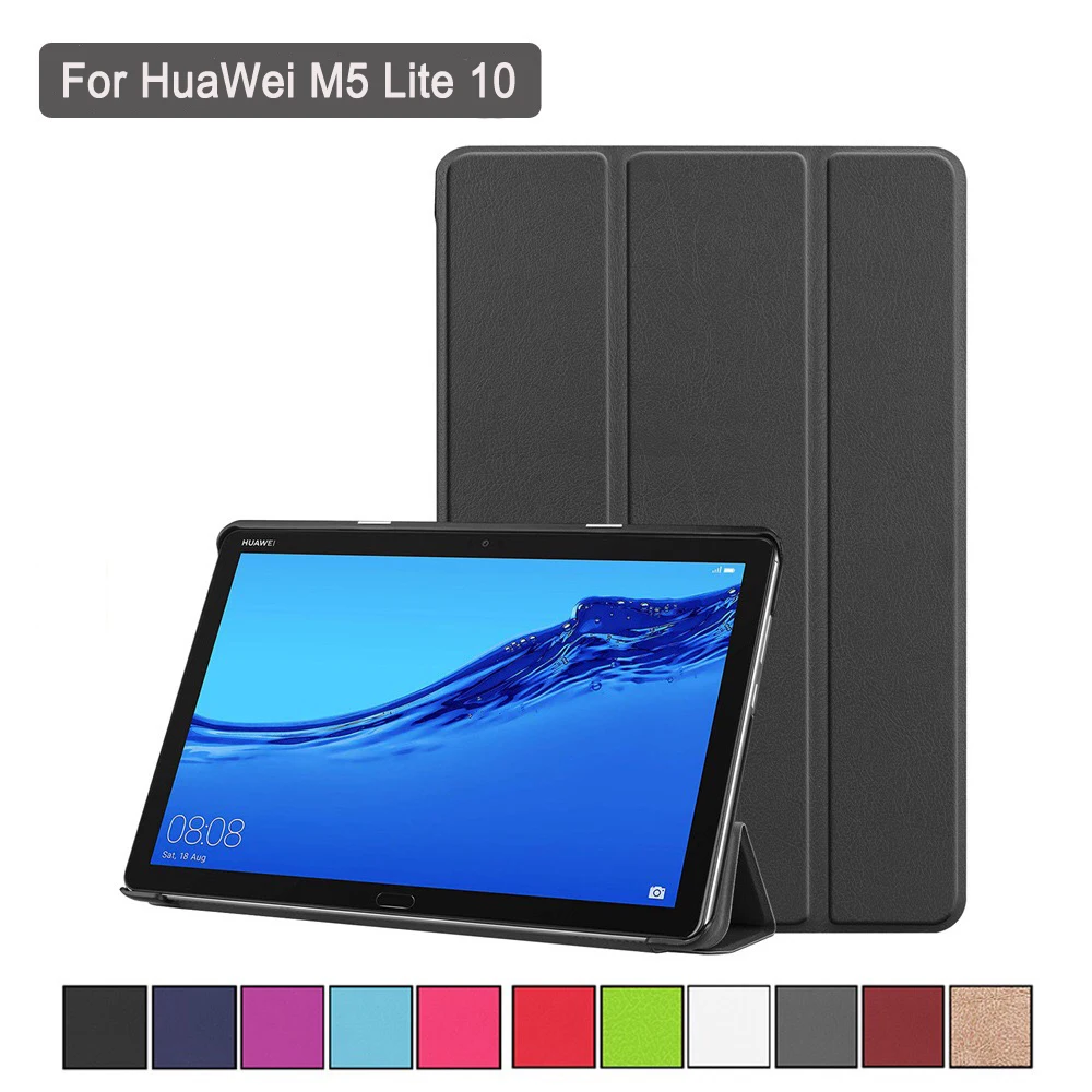 Ultra Slim Cover PU Leather Case For Huawei M5 Lite 10'' Inch HuaWei MediaPad 10 Tablet 10.1 BAH2-L09/W19 DL-AL09 | Компьютеры и