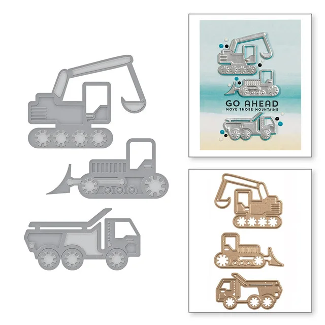 

Hemere 3pcs/set Tractors Metal Craft Dies Cut Cutting die Craft DIY Scrapbooking 2019 New Embossing Stencil Photo Card Decor