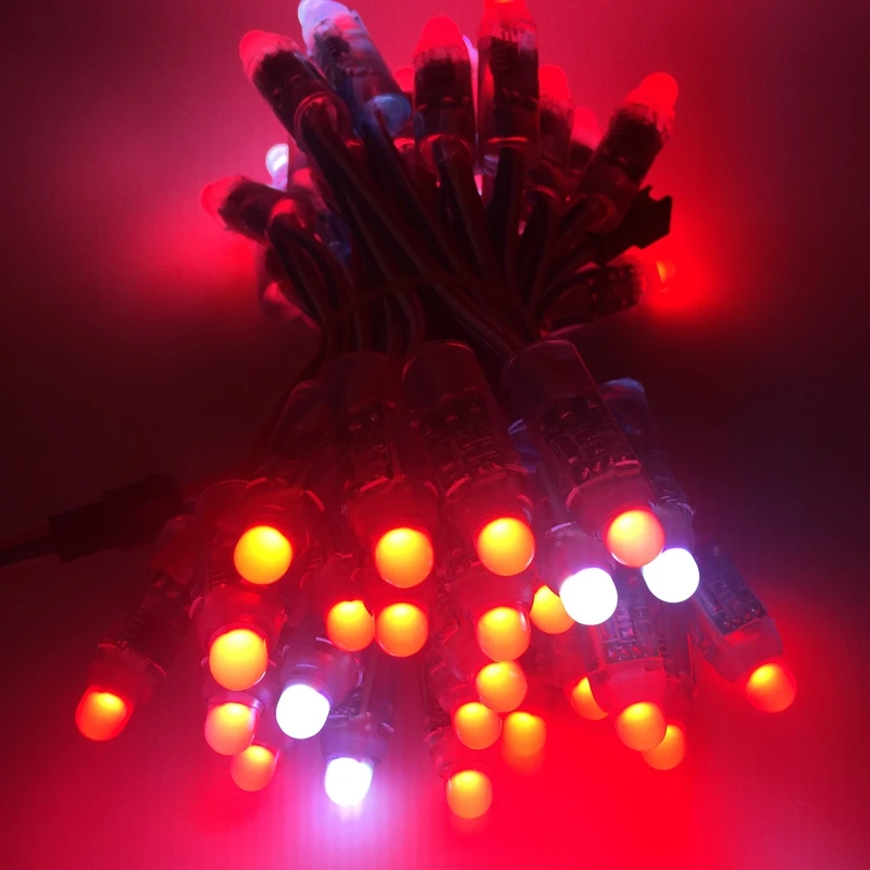 1000 шт. WS2811 Светодиодные пиксельные модули DC 5 в 12 мм IP68 RGB рассеянный адресуемый +