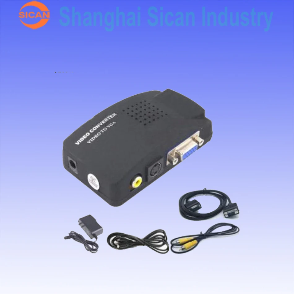 DVR TV Video Camera VGA Composite RCA 4P S video to PC VGA Monitor