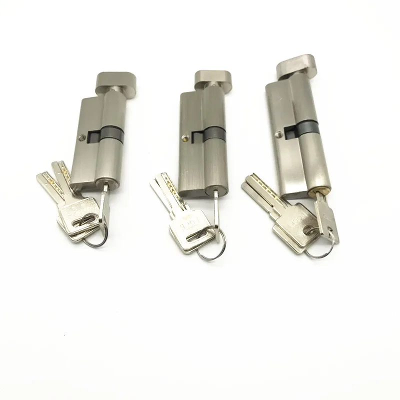 

Door Hardware 60 70 80 90mm Security Copper Door Lock Cylinder Interior Bedroom Living Lock Handle Brass Key Locking