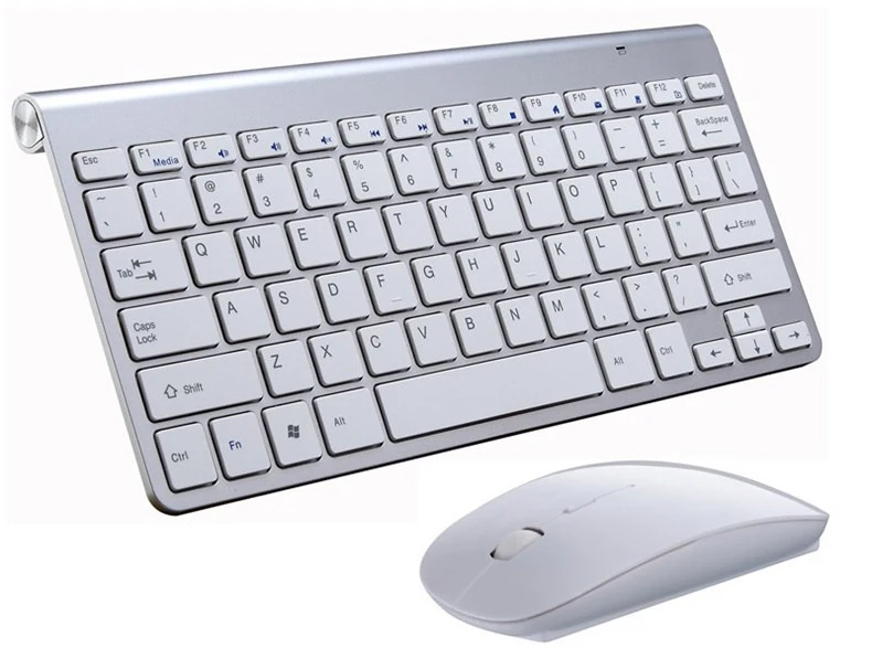 2,4G Беспроводная клавиатура с мышкой, мини мультимедийный Набор для ноутбука, ноутбука Mac, настольного ПК, телевизора, офисные портативные принадлежности