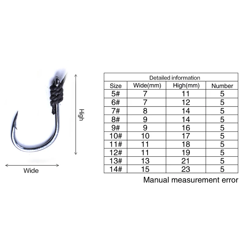 Рыболовный крючок, 3 шт., 5#-14#, струнный крючок, один комбинированный, струнный крючок с 5 маленькими крючками для наживки, поворотные рыболовные снасти, Pesca