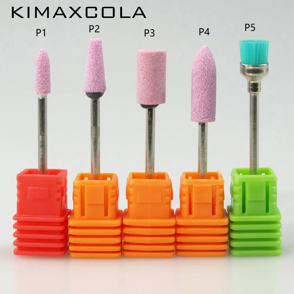 

KIMAXCOLA 1 PCS 3/32" Pink Ceramic Stone Burr Nail Drill Bit Cutter For Professional Manicure Electric Drills Nail Accessory