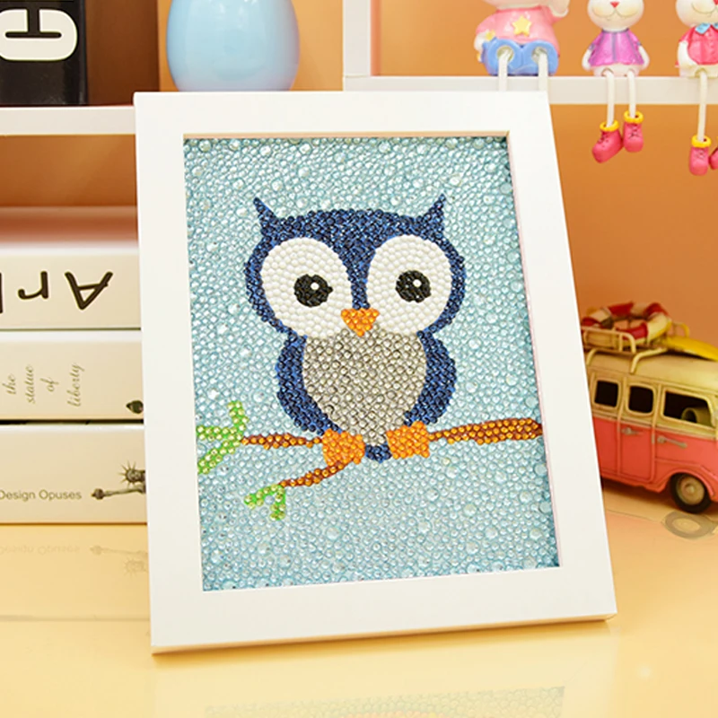 GLymg 5d алмазная картина полная дрель сова в форме бриллианта Серия животных 15X20 см