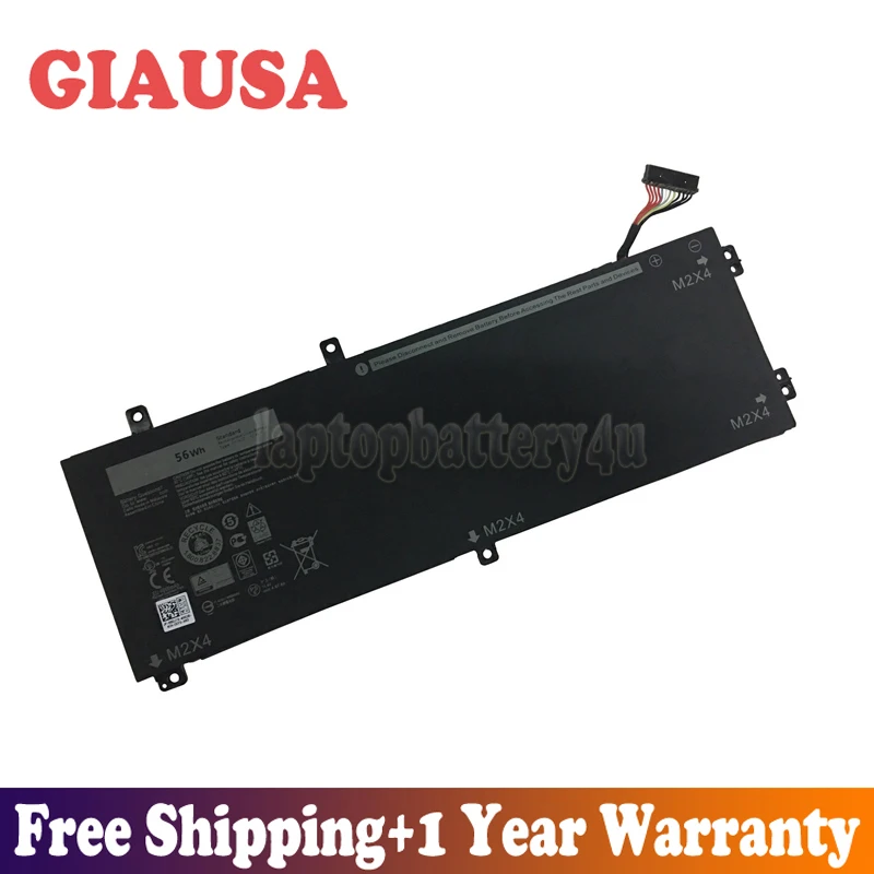 GIAUSA 11,4 V 56Wh H5H20 Батарея для Dell XPS 15 9560 15-9560-D1845 XPS 15 9560 5D91C серии