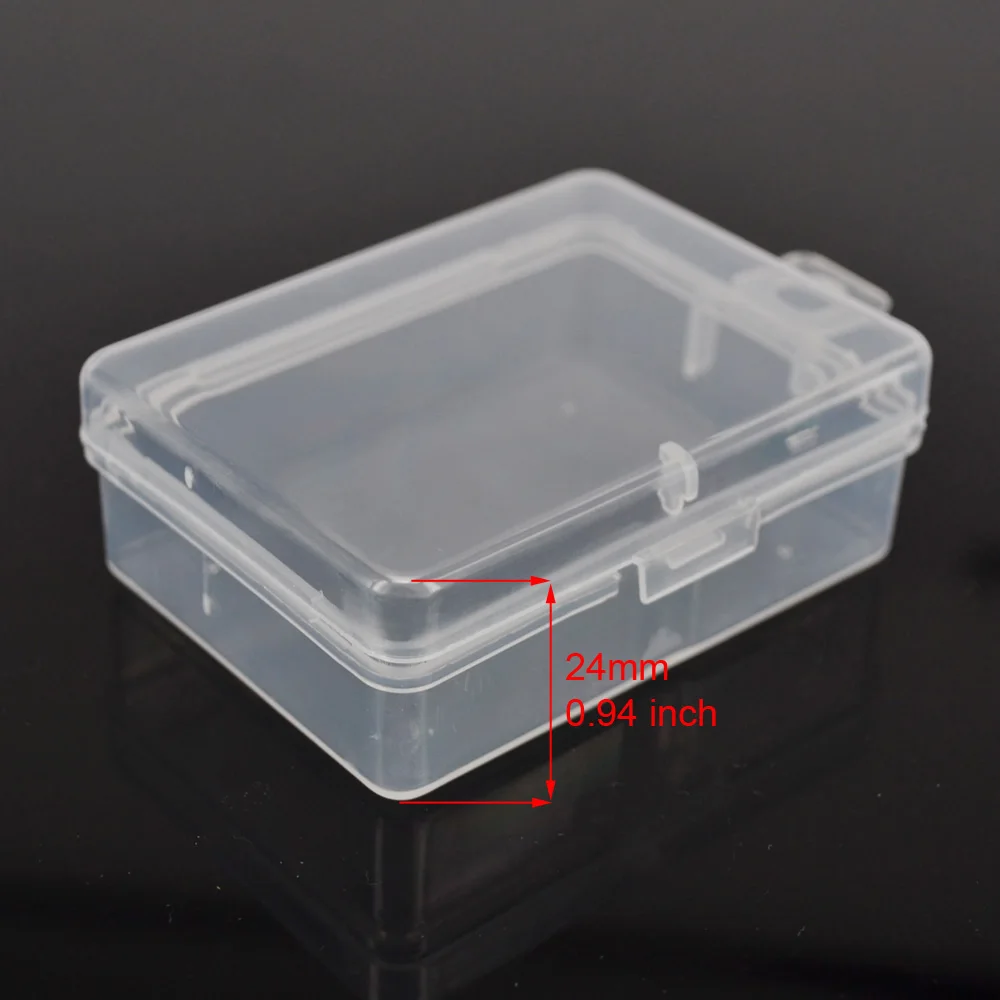 Маленькая пластиковая прозрачная, для коллекций ящики для хранения контейнеров чехол для рыболовных принадлежностей 66x48x24 мм