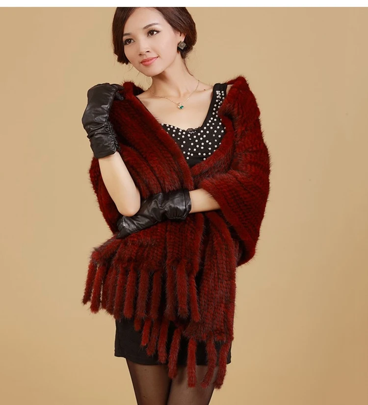 real mink fur wraps for women luxury  (9)